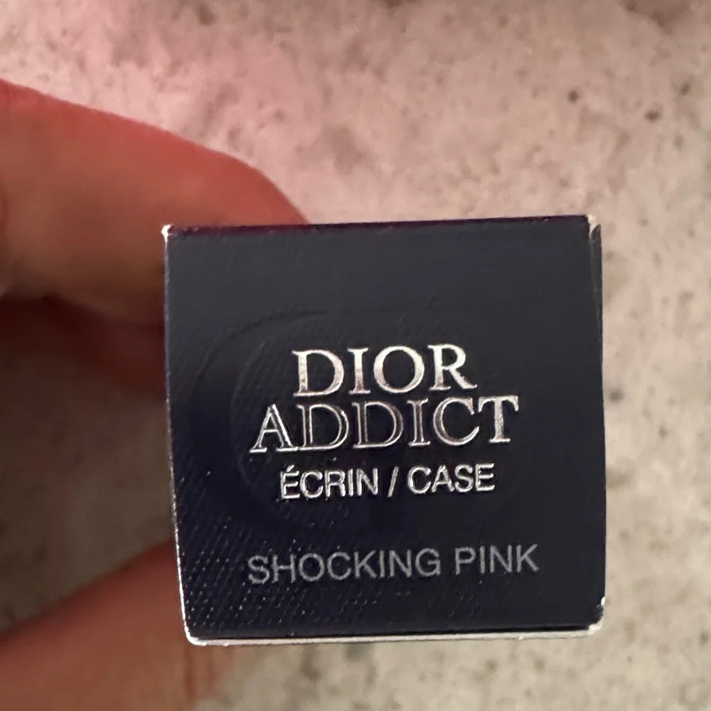 Dior Addict Lipstick with Miss Dior refill cap, new canvas beauty pouch